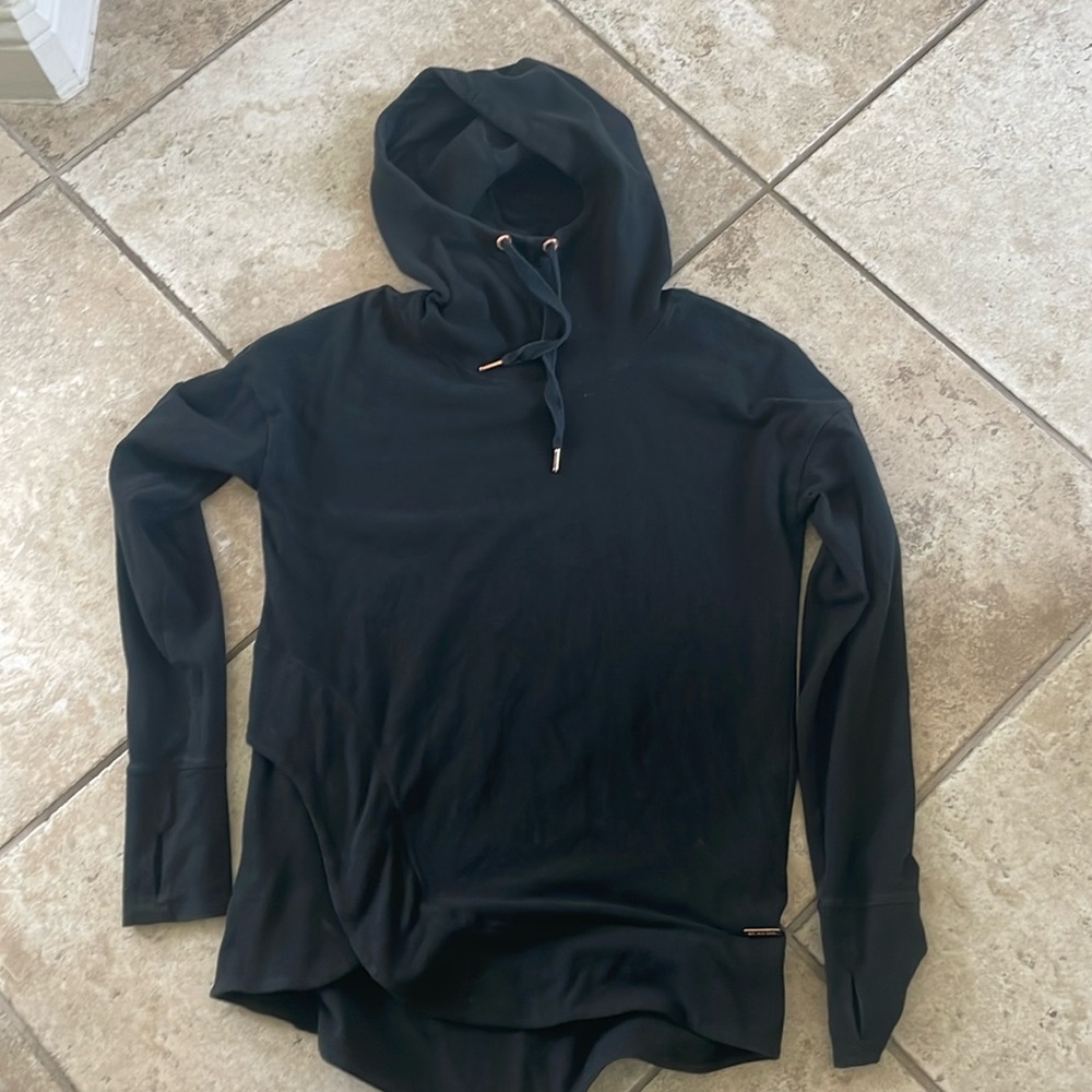Sweaty Betty hooded fleece sweatshirt black size s